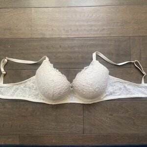 Aerie White Lace Bra 36C
